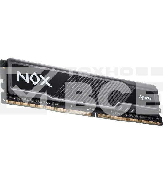 Оперативная память Apacer Nox, DDR4, 8GB (1x8 GB), 3600 MHz, CL18, радиатор, чёрный