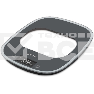 Весы кухонные электронные Vitek Graphite VT-8013 макс.вес:10кг