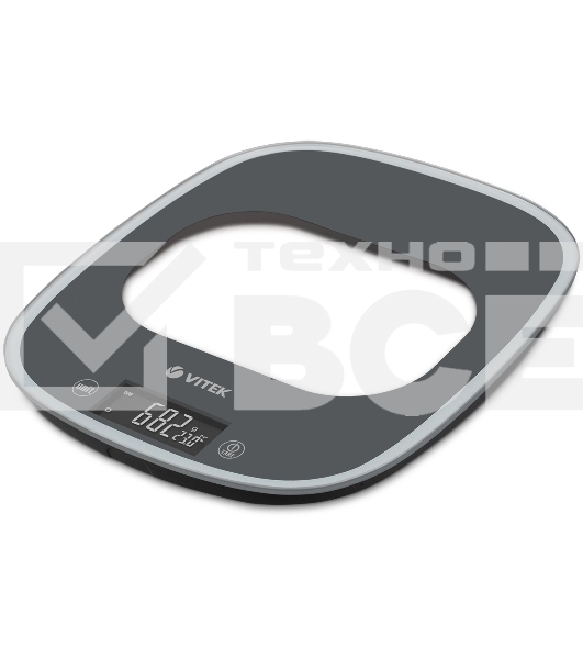 Весы кухонные электронные Vitek Graphite VT-8013 макс.вес:10кг