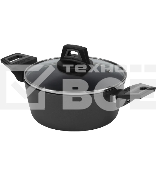 Кастрюля Polaris Graphit 24C, 4 л, с крышкой, темно-серый