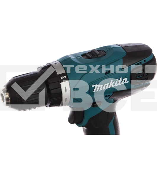 Дрель-шуруповерт Makita DF347DWE Дрель ак, 14.4В,2х1.5Ач Li-ion,БЗП-10мм,0-400\0-1400об\м,30\15Нм,1.4кг,чем,G-серия