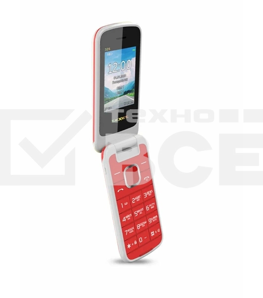 Мобильный телефон TeXet TM-325 гранатовый