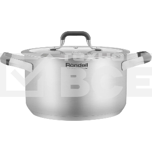 Кастрюля Rondell Stolz RDS-1754, 5.2л, 24см, нержавеющая сталь, с крышкой