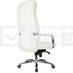 Кресло руководителя Бюрократ _DAO/WHITE белый, кожа, крестовина алюминий, фото3