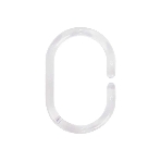 Набор колец для шторы в ванную РЫЖИЙ КОТ овальные, прозрачные, 12 шт (103955), фото 1