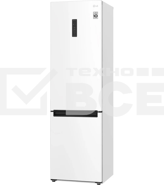 Холодильник LG GA-B509LQYL белый двухкамерный 277/107л морозилка снизу, No Frost