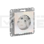 Механизм розетки 1-м СП AtlasDesign без заземл. 16А жемчуг SchE ATN000441, фото 1