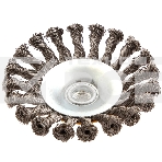 Щетка для УШМ Denzel 125 мм, М14, тарелка, крученая нержавеющая проволока 0,5 мм, фото9