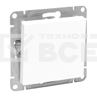 Механизм выключателя EKF UP1-SWW-10 одноклавишный, белый Эпика