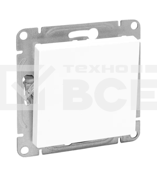 Механизм выключателя EKF UP1-SWW-10 одноклавишный, белый Эпика