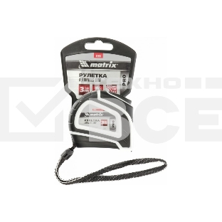 Рулетка Matrix Autostop, 3 м х 16 мм двухкомпонентный корпус