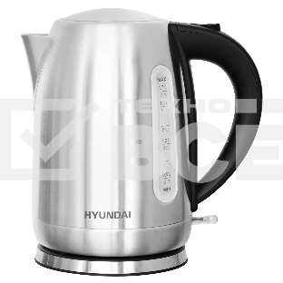 Чайник электрический Hyundai HYK-S2014 1.7л. 2000Вт серебристый/черный (корпус: нержавеющая сталь)