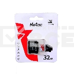 Карта памяти Netac P500 ECO 32GB MicroSDHC C10 up to 80MB/s, retail pack with SD Adapter, фото2