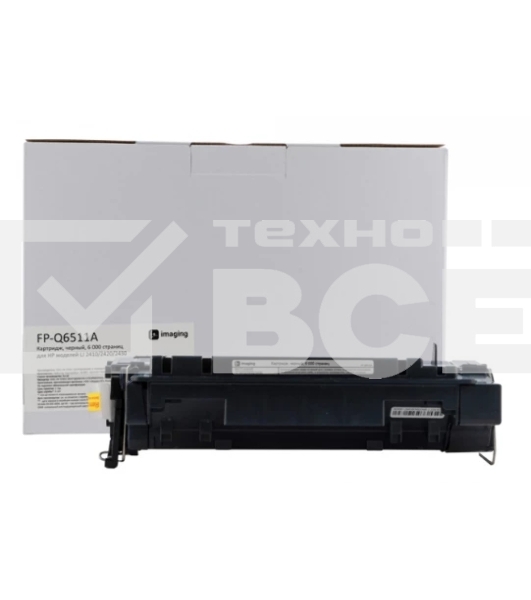Картридж F+ imaging, черный, 6 000 страниц, для HP моделей LJ 2410/2420/2430 (аналог Q6511A/CRG310/CRG710), FP-Q6511A