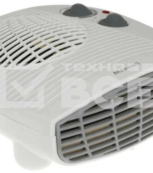Тепловентилятор Maxwell MW-3456(W), белый, 1000/2000 Вт, 20 м2, термостат