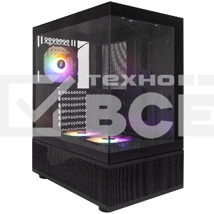 Компьютерный корпус 1STPLAYER MIKU Mi7-A Black / ATX / 3x120mm LED fans / Mi7-A-BK-2F1R-1F1