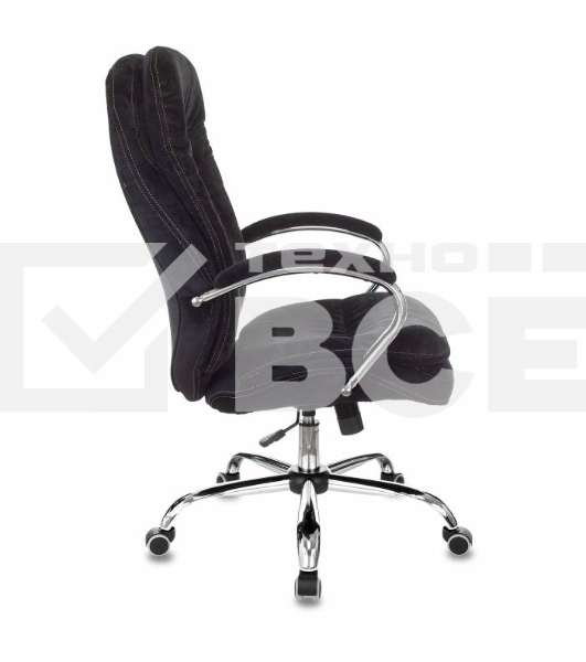 Кресло руководителя Бюрократ T-9950SL Fabric черный Light-20, крестовина металл хром