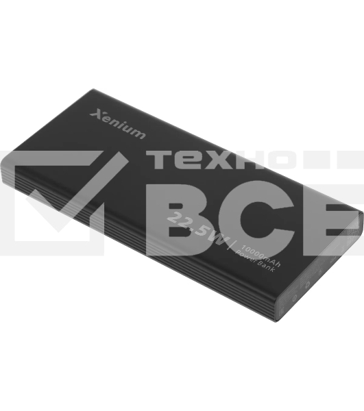 Портативный аккумулятор Xenium CTP2210 10000mAh 22.5W 5A серый (CTP2210BK/00)