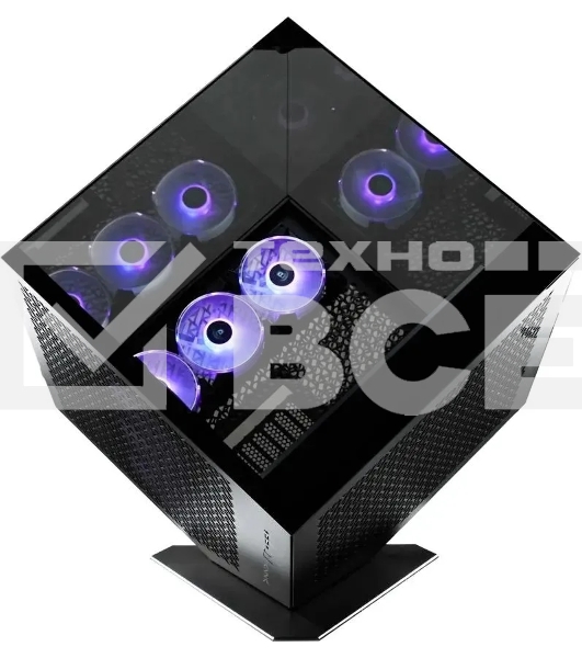 Компьютерный корпус Azza CUBE PLUS черный без БП ATX 6x120мм 2xUSB 3.0 1xUSB3.1 audio bott PSU