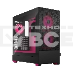 Компьютерный корпус без блока питания Fractal Design Pop Air RGb Magenta Core TG Clear Tint, Midi-Tower, 3x120мм RGb, 2xUSB-A 3.2 ATX, mATX, mITX черный/магента, фото 1