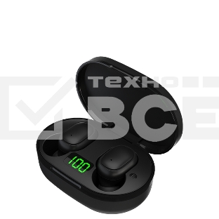 Наушники TWS Maxvi MHF-101BT UP черный, вкладыши, Bluetooth, сенсорное управление, до 4 ч