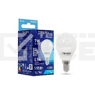 Лампа светодиодная TOKOV ELECTRIC 7Вт G45 6500К Е14 176-264В