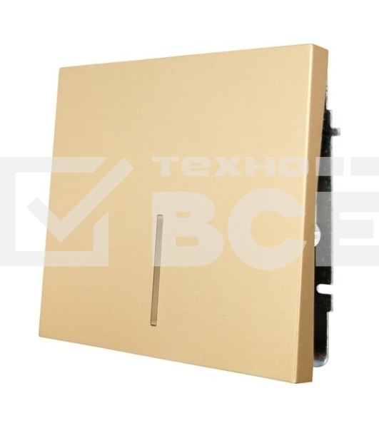 Выключатель LEZARD 704-3688-111QC 1-кл. с индик. СП ZIMA IP20 10А безвинт. зажим, зол.