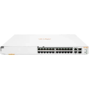 Коммутатор HPE Instant On 1960 24PoE+ 370W, 24×1 Гбит/с PoE+ + 4×10 Гбит/с SFP+, настраиваемый