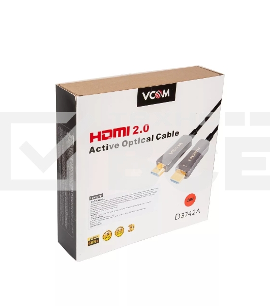 Активный оптический кабель HDMI 19M/M,ver. 2.0, 4K@60 Hz 20m VCOM <D3742A-20M>
