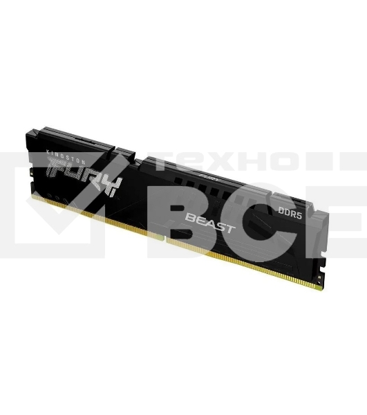 Оперативная память Kingston Fury Beast, DDR5, 8GB (1x8GB), 5600MHz, CL36, с радиатором, черный