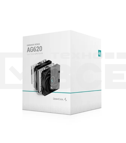Кулер для процессора DEEPCOOL AG620 черный, 120 мм, алюминий/медь, 1850 об/мин, 29.4 дБ, 4 pin, 260 Вт, 157 мм