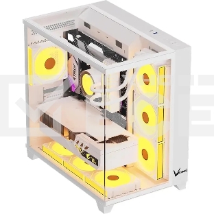 Компьютерный корпус Aerocool / Formula Crystal Z9 белый без БП ATX 7x120mm 2xUSB3.0 audio bott PSU