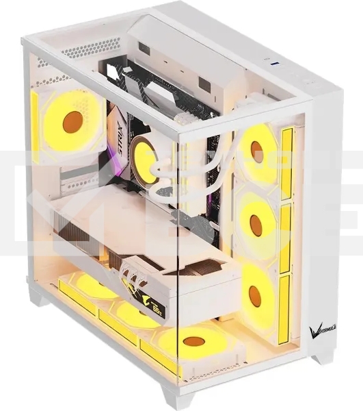 Компьютерный корпус Aerocool / Formula Crystal Z9 белый без БП ATX 7x120mm 2xUSB3.0 audio bott PSU