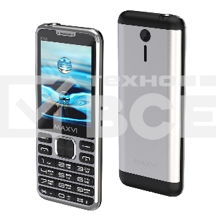 Мобильный телефон Maxvi X10i серебристый металлик