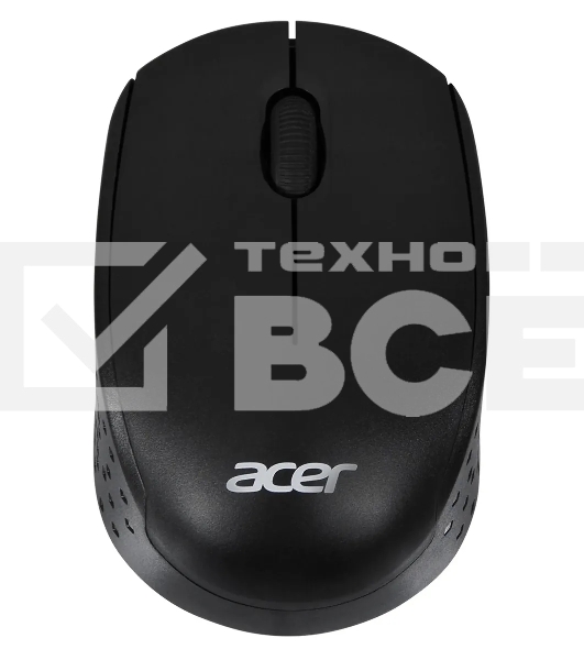 Мышь беспроводная Acer OMR020 черный, 1200 dpi, радиоканал, USB, кнопки - 3