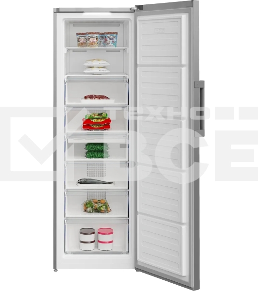 Морозильная камера Beko B3RFNK312S серебристый, 275л, 6 ящиков