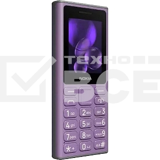 Мобильный телефон NOKIA 108 TA-1627 DS, EAC, фиолетовый