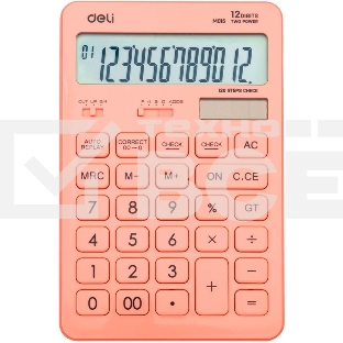 Калькулятор настольный Deli Touch EM01541 красный 12-разр.