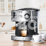 Кофеварка рожковая Endever Costa-1060 черный/стальной, исп. кофе - молотый, 1.6 л, 1000 Вт, 20 бар, фото5