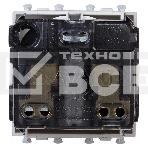 Розетка DKC Avanti 4404002 1-м 2 модуля, 