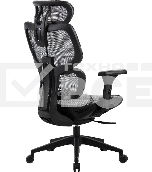 Кресло компьютерное Cactus CS-MC555-GY черный/серый, сетка