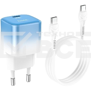 Сетевое зарядное устройство HOCO C101Aaa 1Type-C PD 20W, Blue Ice