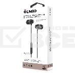 Наушники-гарнитура OLMIO Rock 3.5мм, черные, с микрофоном и кнопкой ответа, фото2