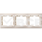 Рамка Iek EMK30-K33-DM РГ-3-ККм 3местн. горизонт. КВАРТА (кремовый), фото 1