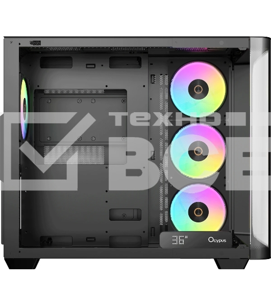 Компьютерный корпус Ocypus Iota C70 BK Curve ARGB Digital (Iota-C70-BKD400CD-GL)