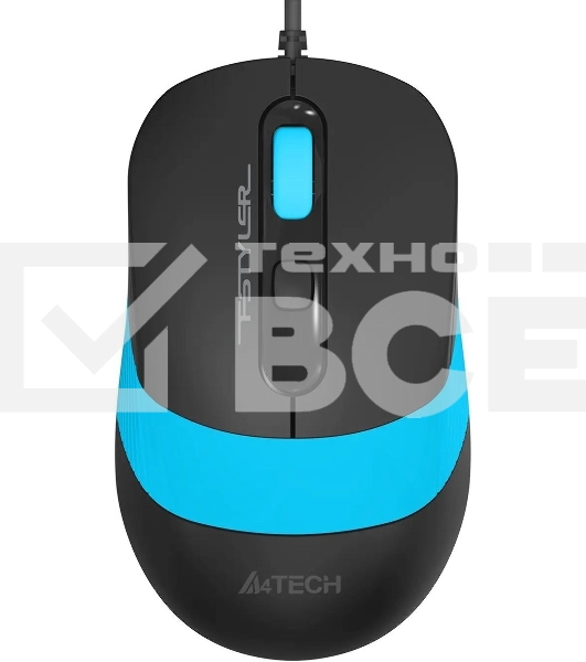 Комплект клавиатура+мышь A4Tech FStyler F1010 проводной, USB, 1600 DPI, чёрный/синий