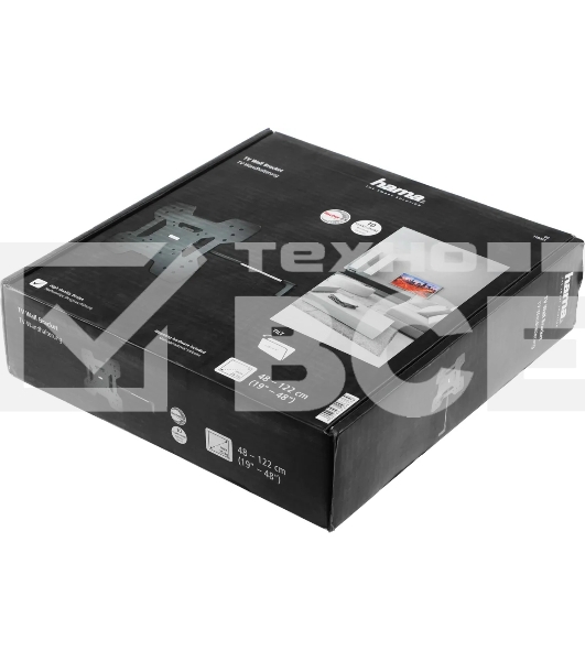 Кронштейн для телевизора Hama TILT TV Premium черный, 19'-48', макс. 25 кг, настенный