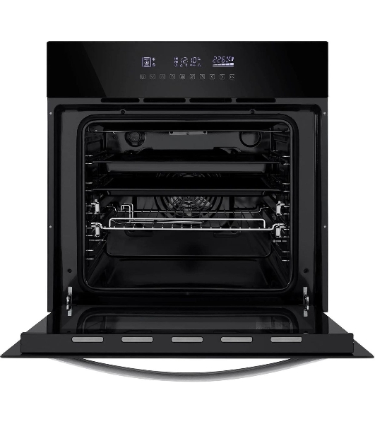 Шкаф духовой электрический Maunfeld EOEH.5811B, встраиваемый, 59л, дверца с 2 стеклами, черный
