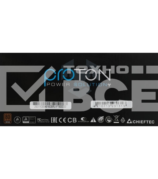 Блок питания Chieftec BDF-1000C, 1000Вт, 80 PLUS Bronze, 140мм, модульный, черный