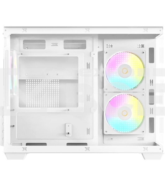 Корпус Ocypus Gamma C54 WH ARGB, Mini-Tower, белый, 3 x 120 мм